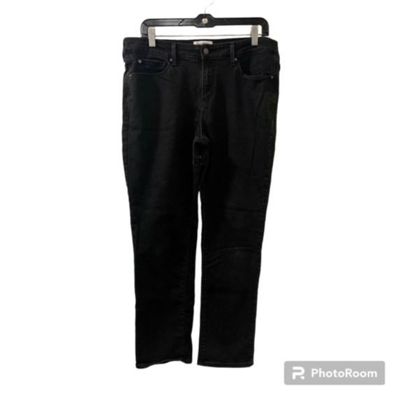 Denizen from Levis Black Mid Rise Slim Cotton Polyester Blend Jeans Sz 14M - Picture 1 of 10